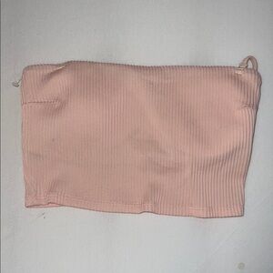 Ribbed Pink Tube Top